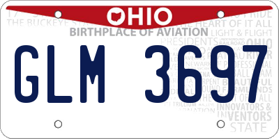 OH license plate GLM3697