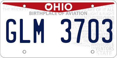 OH license plate GLM3703