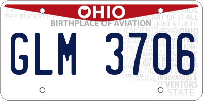 OH license plate GLM3706