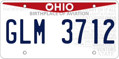OH license plate GLM3712
