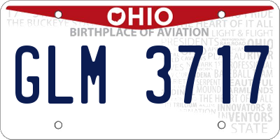 OH license plate GLM3717
