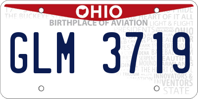 OH license plate GLM3719