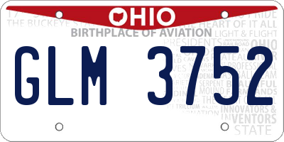 OH license plate GLM3752