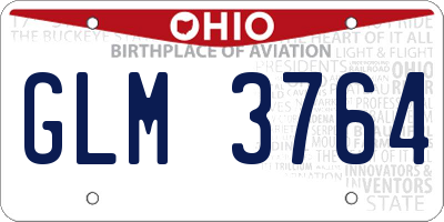 OH license plate GLM3764