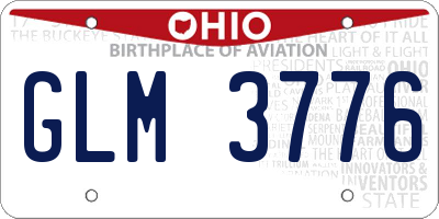 OH license plate GLM3776