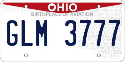 OH license plate GLM3777