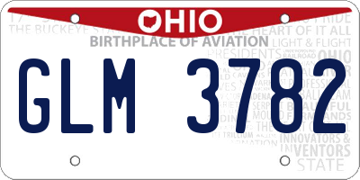OH license plate GLM3782