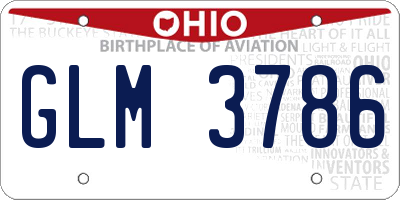 OH license plate GLM3786