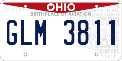 OH license plate GLM3811
