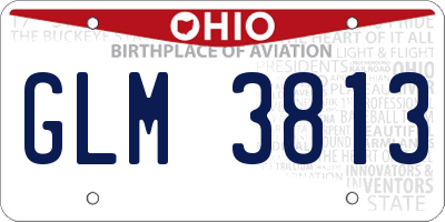 OH license plate GLM3813