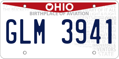 OH license plate GLM3941