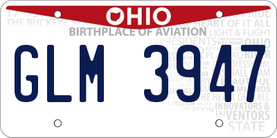OH license plate GLM3947