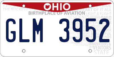 OH license plate GLM3952