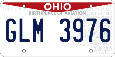 OH license plate GLM3976