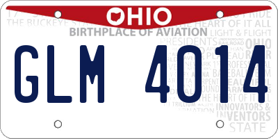 OH license plate GLM4014