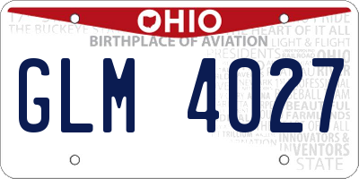 OH license plate GLM4027