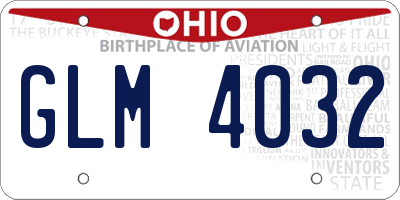OH license plate GLM4032