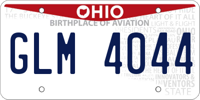 OH license plate GLM4044