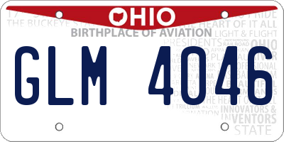 OH license plate GLM4046