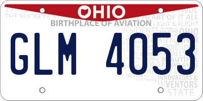 OH license plate GLM4053