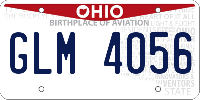 OH license plate GLM4056