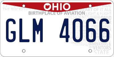 OH license plate GLM4066