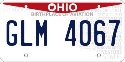 OH license plate GLM4067