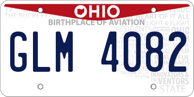 OH license plate GLM4082
