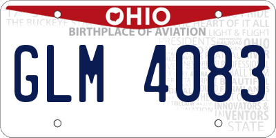 OH license plate GLM4083