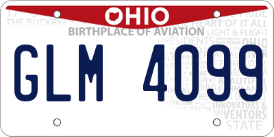 OH license plate GLM4099