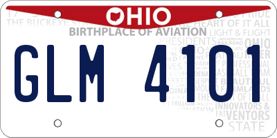 OH license plate GLM4101