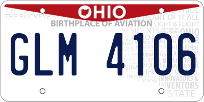 OH license plate GLM4106