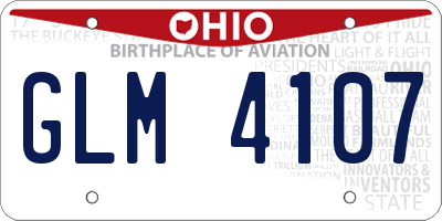 OH license plate GLM4107
