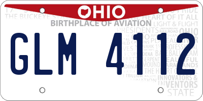 OH license plate GLM4112