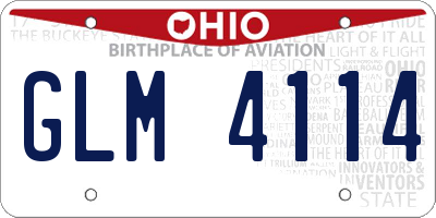 OH license plate GLM4114