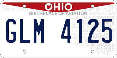 OH license plate GLM4125