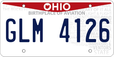OH license plate GLM4126