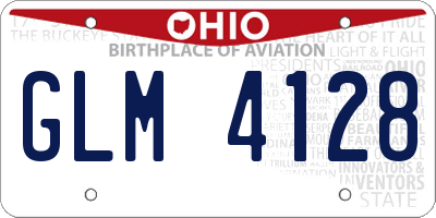 OH license plate GLM4128
