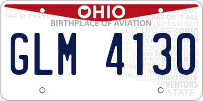 OH license plate GLM4130