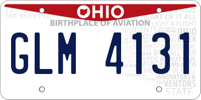 OH license plate GLM4131