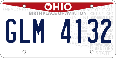 OH license plate GLM4132