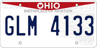 OH license plate GLM4133