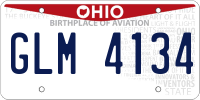 OH license plate GLM4134