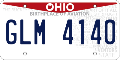 OH license plate GLM4140