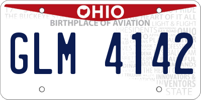 OH license plate GLM4142