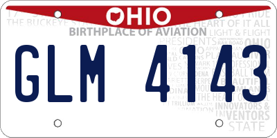OH license plate GLM4143