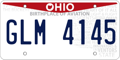 OH license plate GLM4145