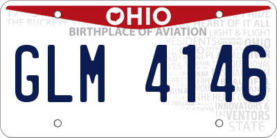 OH license plate GLM4146