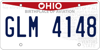 OH license plate GLM4148