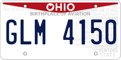 OH license plate GLM4150